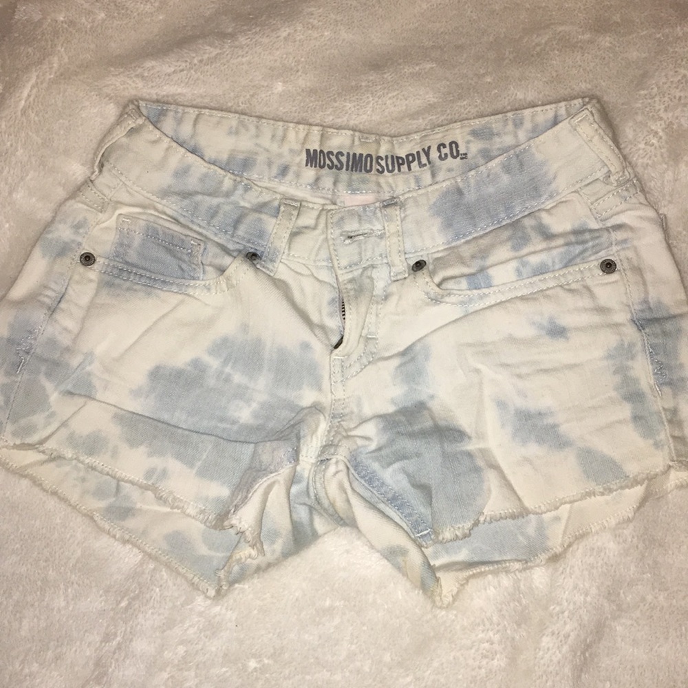 Mossimo Supply Co blue & white dye tied shorts